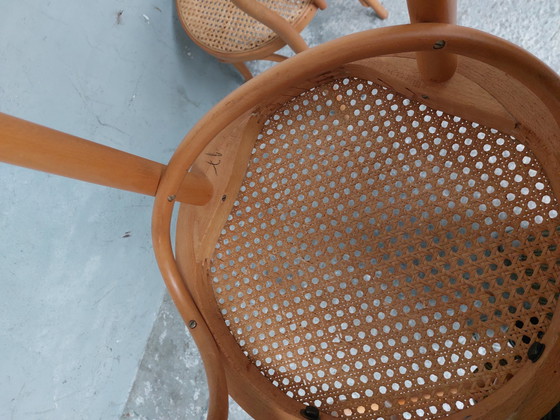 Image 1 of 2 x bentwood Webbing  dining chairs