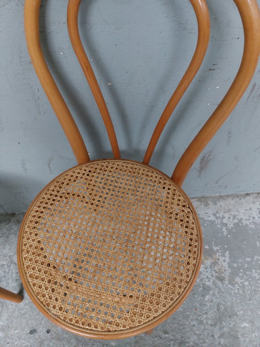 2 x bentwood Webbing  dining chairs