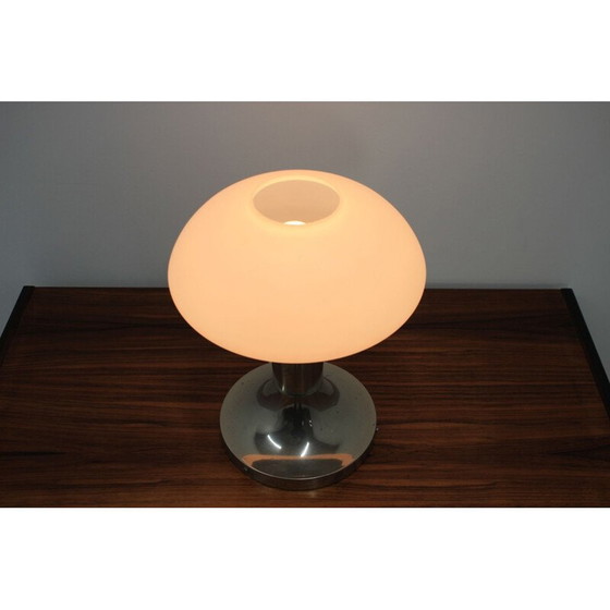 Image 1 of Vintage lamp van glas en metaal, Duitsland 1980