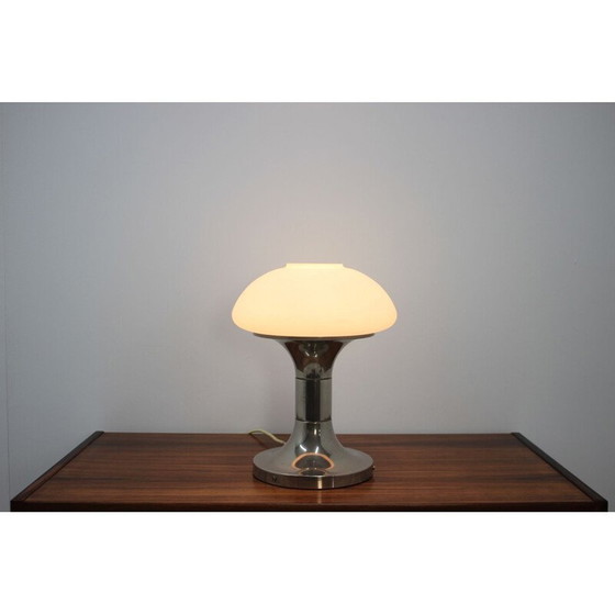 Image 1 of Vintage lamp van glas en metaal, Duitsland 1980