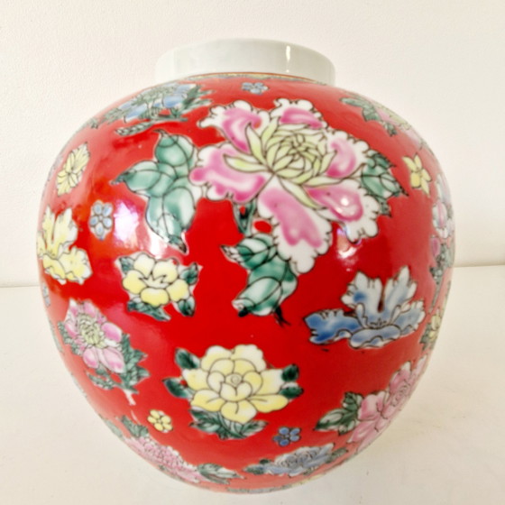 Image 1 of Floral Chinese Porselein Vaas  Xxl Gemberpot