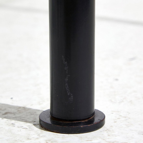 Image 1 of Vintage Italiaanse eettafel in metaal en glas van Laura De Lorenzi en Stefano Stefani voor Pallucco, jaren 1980