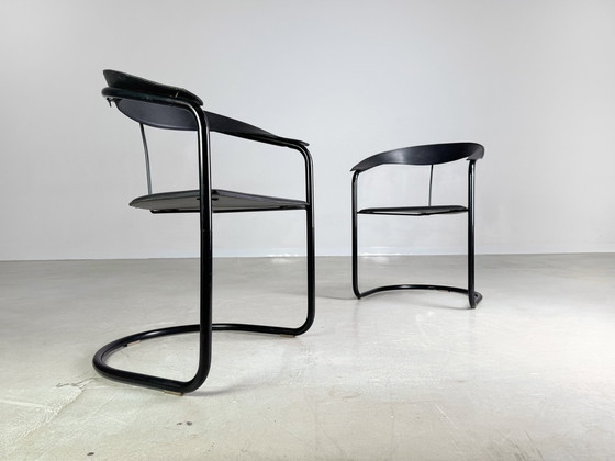 Image 1 of Set van 2 stoelen Canasta Arrben Italy Design Vintage sledestoelen