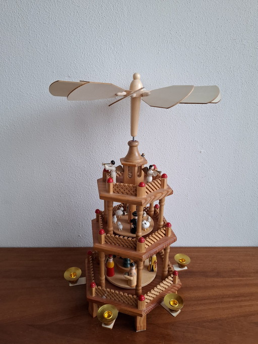 Oude Ertsgebergte Kerstpiramide 3 Etage 48 Cm