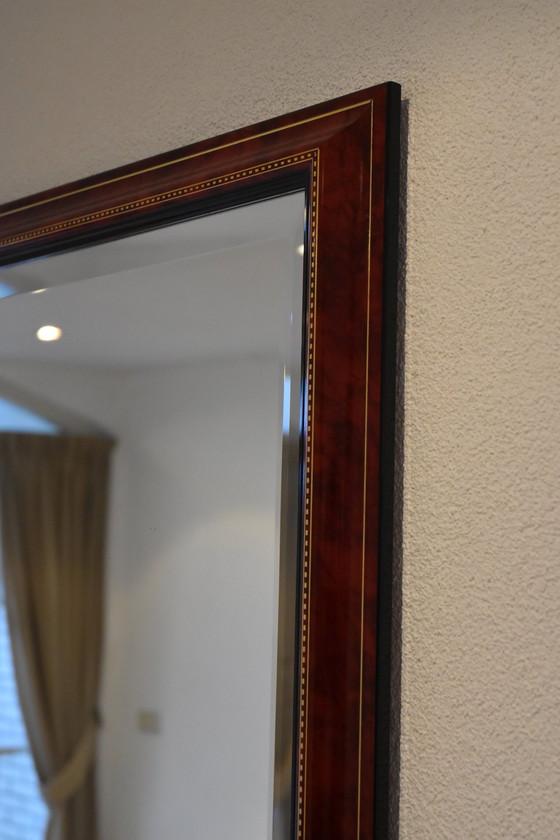 Image 1 of 2 Grote Spiegels Met Facet Glas En Gouden Details