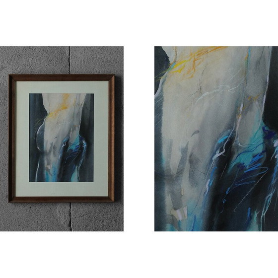 Image 1 of Vintage "Aquarel" schilderij door Antoni Karwowski, 1992