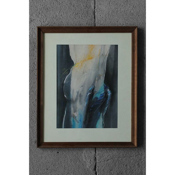 Image 1 of Vintage "Aquarel" schilderij door Antoni Karwowski, 1992