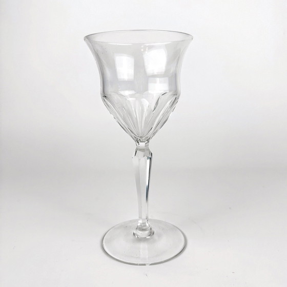 Image 1 of 9x Vintage Kristallen Glas Wijn Champagne Mid Century 60s