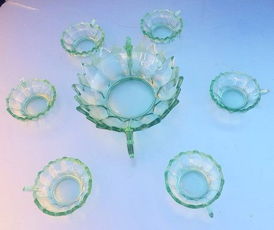 Image 1 of Art Deco Schaaltjes Voor Salade En Dessert, 1920S, Set Van 7