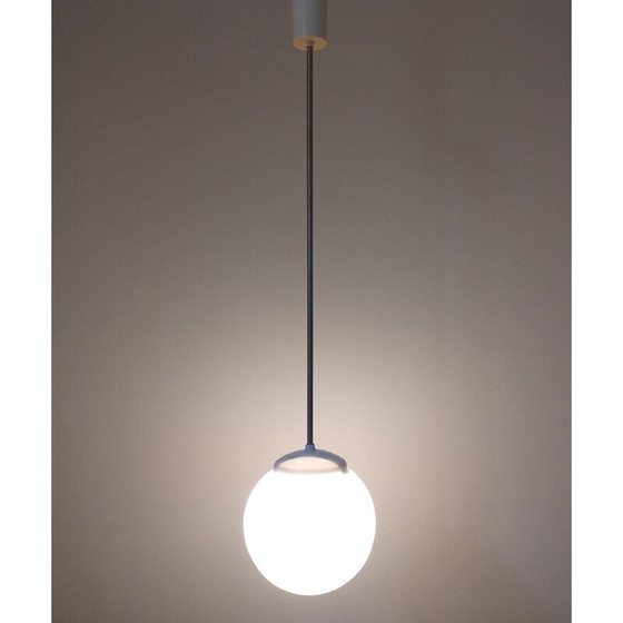 Image 1 of Set van 12 vintage glazen hanglampen 1970