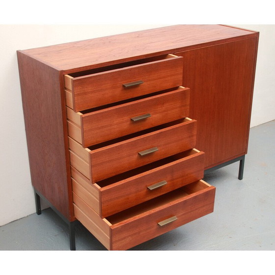 Image 1 of Vintage dressoir van teakhout en metaal, 1960