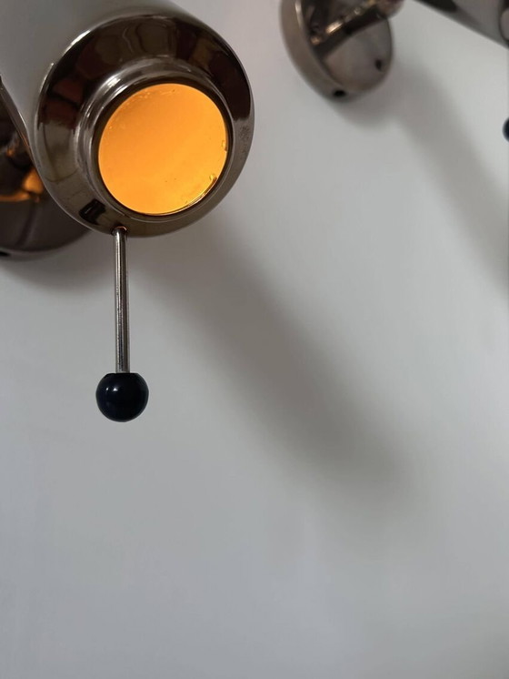 Image 1 of 2X dierenriem wandlampen van Jacques Biny voor Lita - 1965