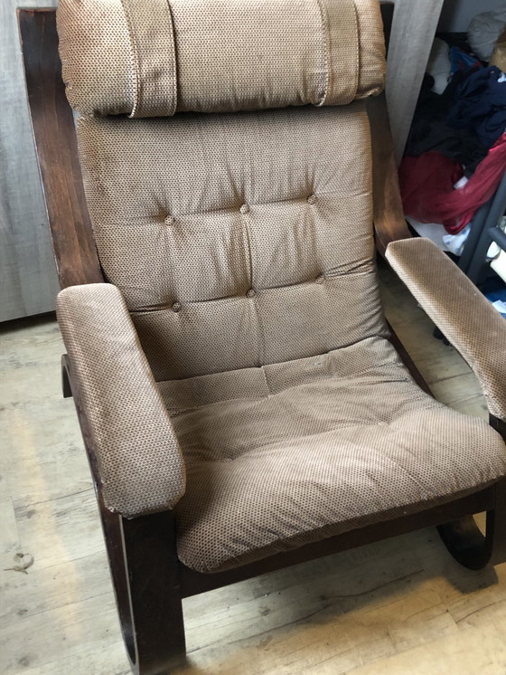 Image 1 of Vintage Fauteuil Design - Jaren 70 - Coja Style - Fluweelrib