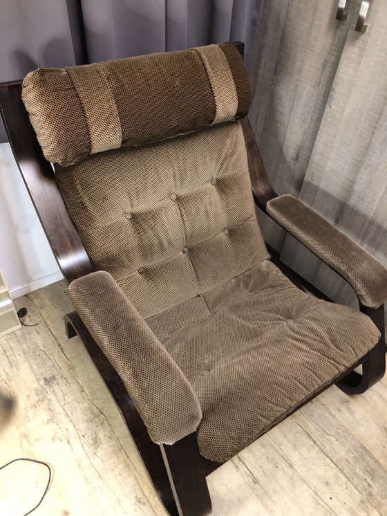 Image 1 of Vintage Fauteuil Design - Jaren 70 - Coja Style - Fluweelrib