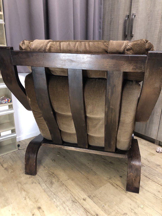 Image 1 of Vintage Fauteuil Design - Jaren 70 - Coja Style - Fluweelrib