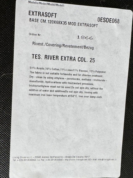 Image 1 of Living Divani Sofa Modal Extrasoft 3 Elementen