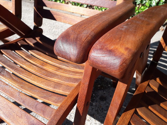 Image 1 of 4 Hattersley Collection teak standenstoelen, inklapbaar