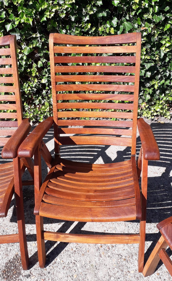 Image 1 of 4 Hattersley Collection teak standenstoelen, inklapbaar