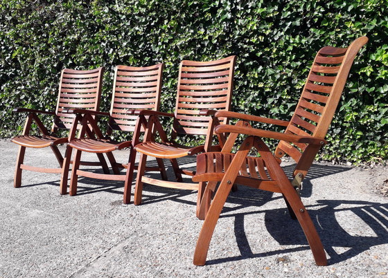 Image 1 of 4 Hattersley Collection teak standenstoelen, inklapbaar