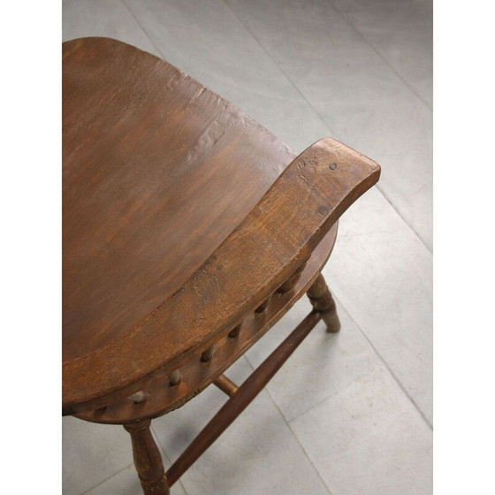 Image 1 of Paar vintage walnoten Winsdor fauteuils met lage rugleuning