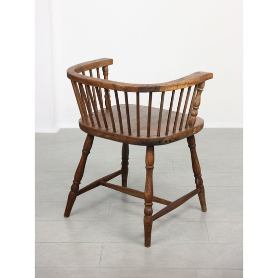 Image 1 of Paar vintage walnoten Winsdor fauteuils met lage rugleuning