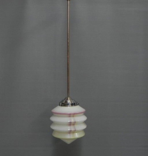 Art Deco hanglamp met lantaarnkap