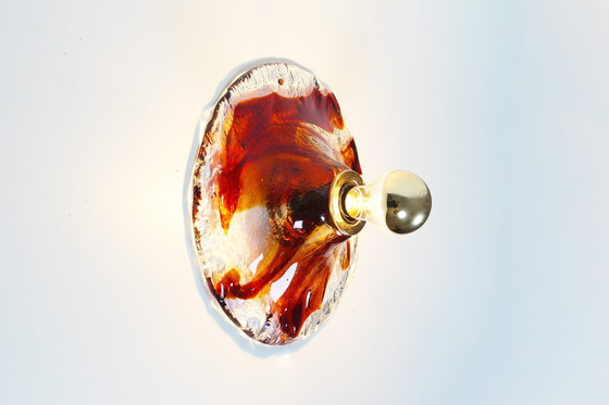 Image 1 of 1X Vintage Zeldzame 'Donut' Murano glazen wandlampen van La Murrina