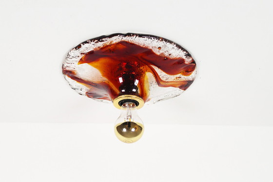 Image 1 of 1X Vintage Zeldzame 'Donut' Murano glazen wandlampen van La Murrina