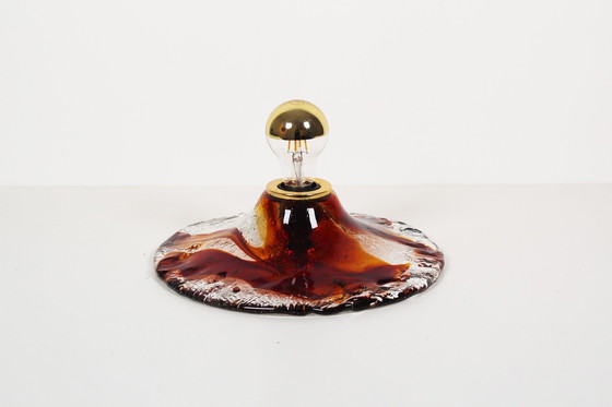 Image 1 of 1X Vintage Zeldzame 'Donut' Murano glazen wandlampen van La Murrina