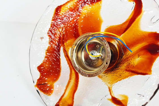 Image 1 of 1X Vintage Zeldzame 'Donut' Murano glazen wandlampen van La Murrina