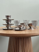 9x vintage eierdoppen chrome 