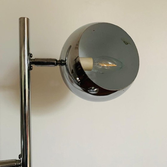 Image 1 of Vintage chromen "oogbal" bureaulamp, 1970