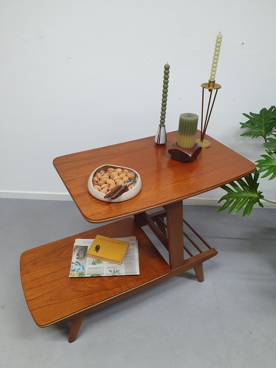 Image 1 of Mid-Century Barcart/Sidetable Teak. Vintage Bijzettafel.