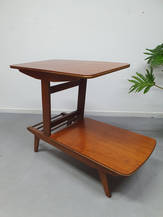 Image 1 of Mid-Century Barcart/Sidetable Teak. Vintage Bijzettafel.