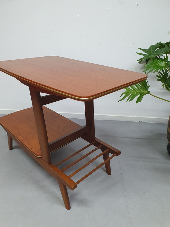 Image 1 of Mid-Century Barcart/Sidetable Teak. Vintage Bijzettafel.