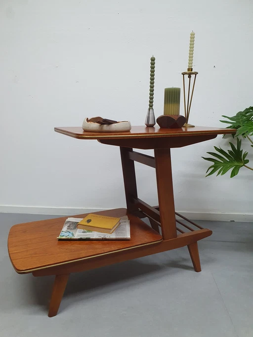 Mid-Century Barcart/Sidetable Teak. Vintage Bijzettafel.