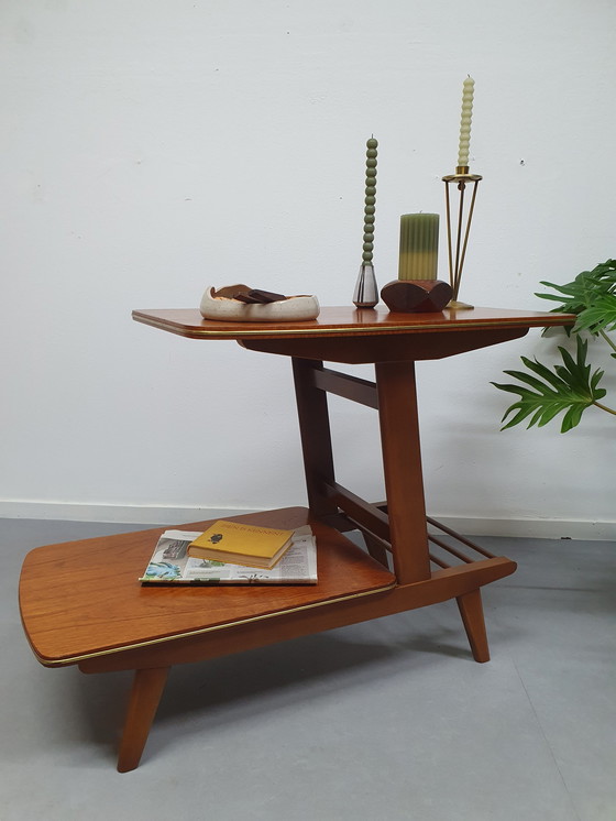 Image 1 of Mid-Century Barcart/Sidetable Teak. Vintage Bijzettafel.