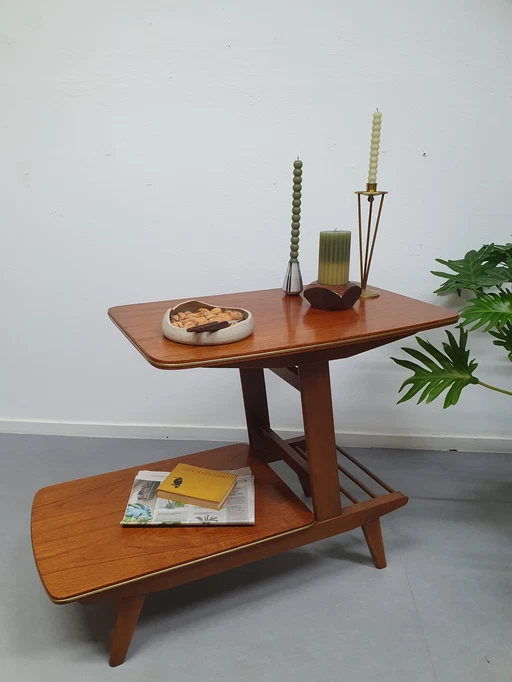 Mid-Century Barcart/Sidetable Teak. Vintage Bijzettafel.