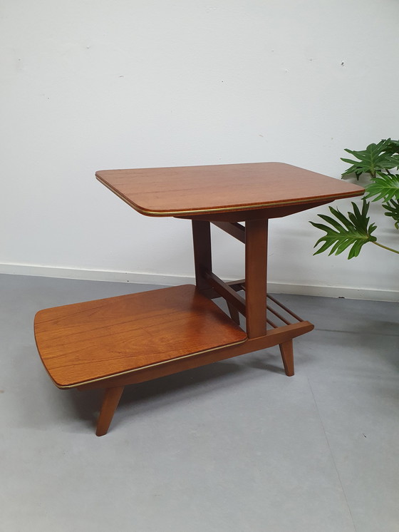 Image 1 of Mid-Century Barcart/Sidetable Teak. Vintage Bijzettafel.