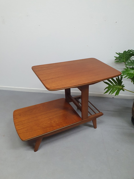 Image 1 of Mid-Century Barcart/Sidetable Teak. Vintage Bijzettafel.