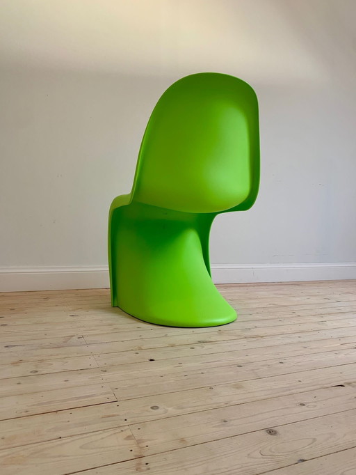 6x Panton Stoelen Chairs Vitra Design Limoen Groen Lime Green