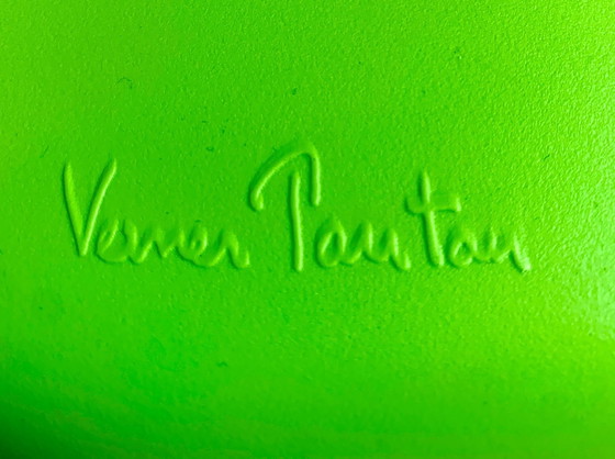 Image 1 of 6x Panton Stoelen Chairs Vitra Design Limoen Groen Lime Green