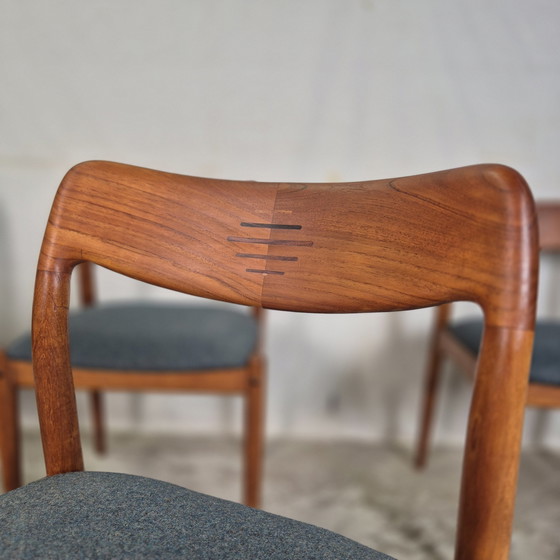 Image 1 of 6 Johannes Andersen Stoelen, Uldum Møbelfabrik Vintage Jaren 60 Deens