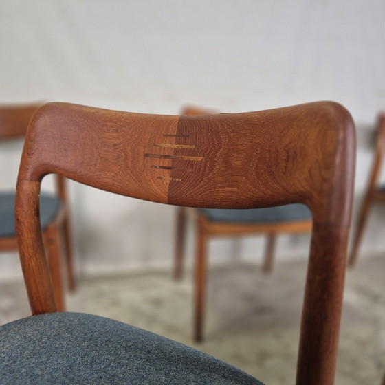 Image 1 of 6 Johannes Andersen Stoelen, Uldum Møbelfabrik Vintage Jaren 60 Deens