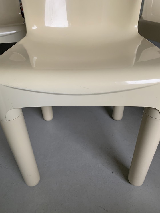 Image 1 of 5 Vintage Space Age Italian Plastic Dining Chairs By Marcello Siard.1960