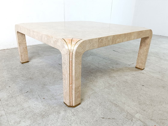 Image 1 of Vintage salontafel met mozaïekpatroon