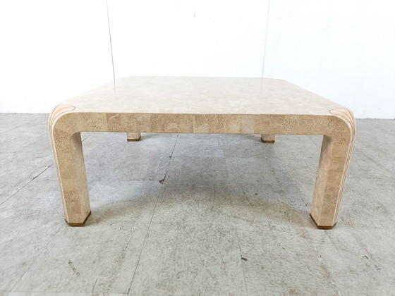 Image 1 of Vintage salontafel met mozaïekpatroon