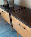 2x Midcentury nachtkastjes