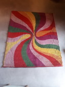 Vintage funky vloerkleed