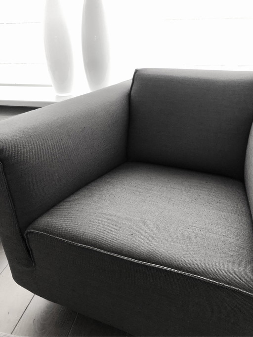 Design op voorraad fauteuil Bliz stof
